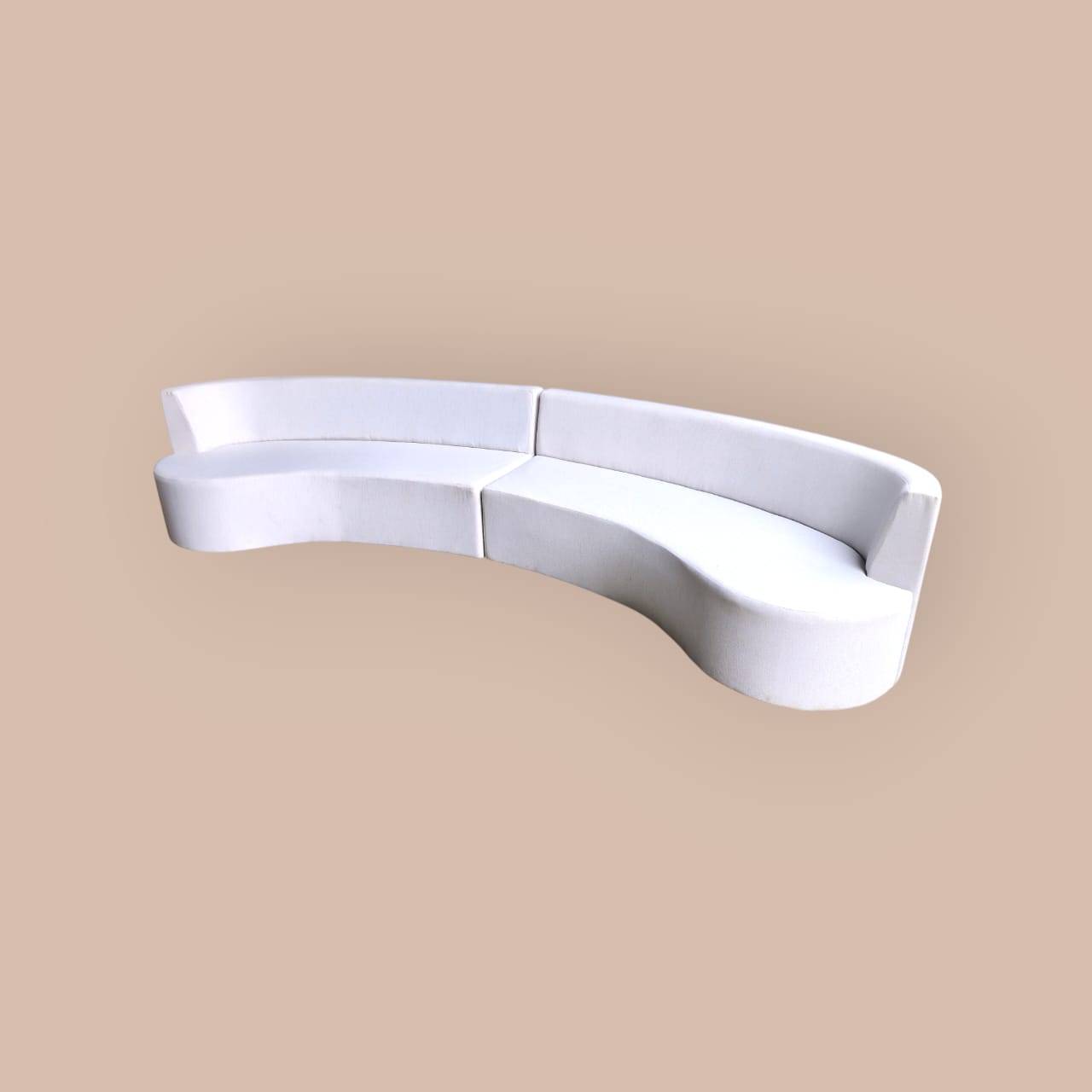 Sofa Organico Off Whte Modular (Cada jogo deste sofá contém 2 peças - uma direita e um esquerda)