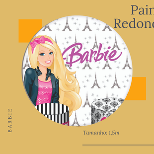 PAINEL REDONDO 1,5M BARBIE