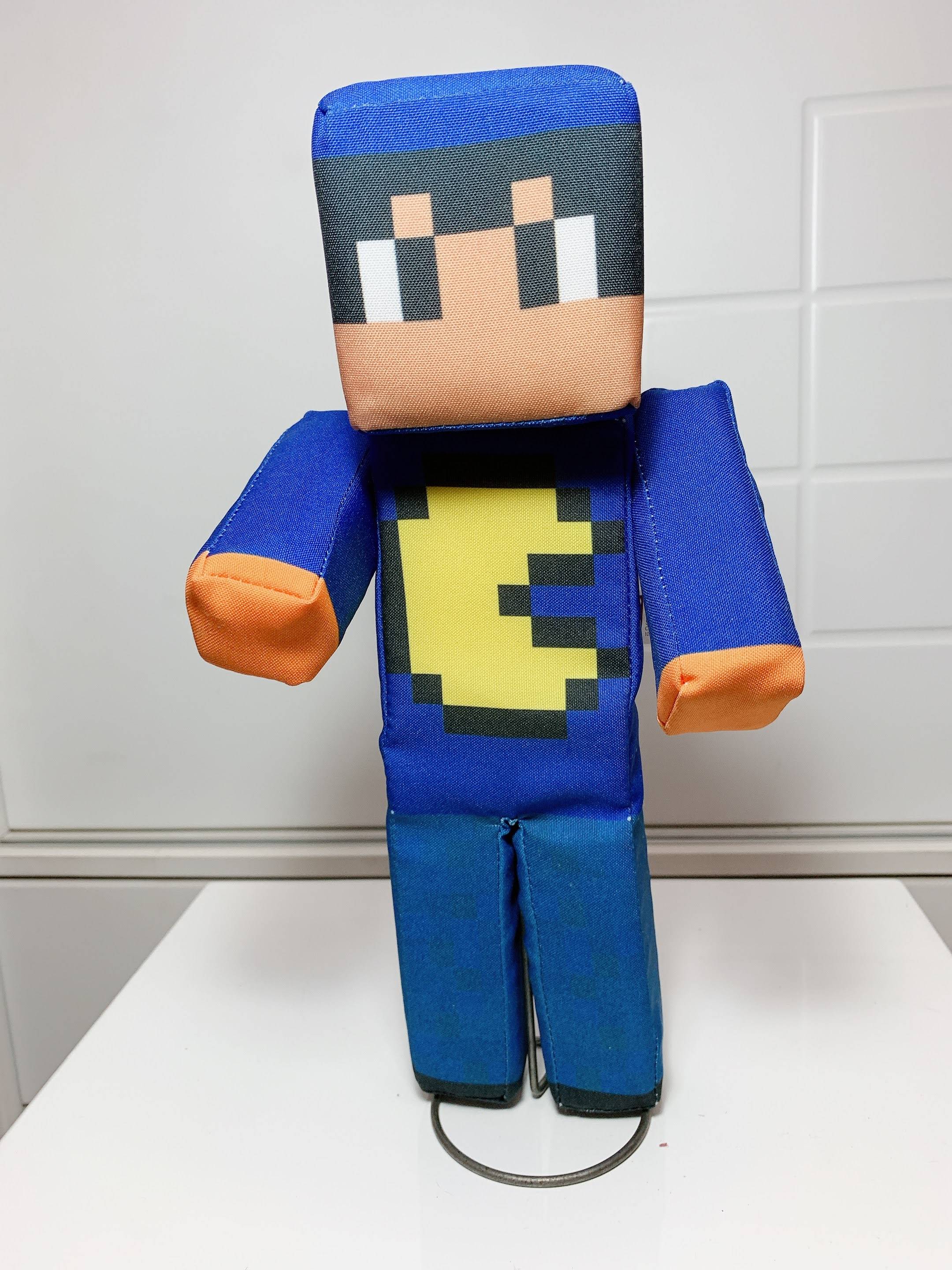 Boneco Minecraft Azul Fofo
