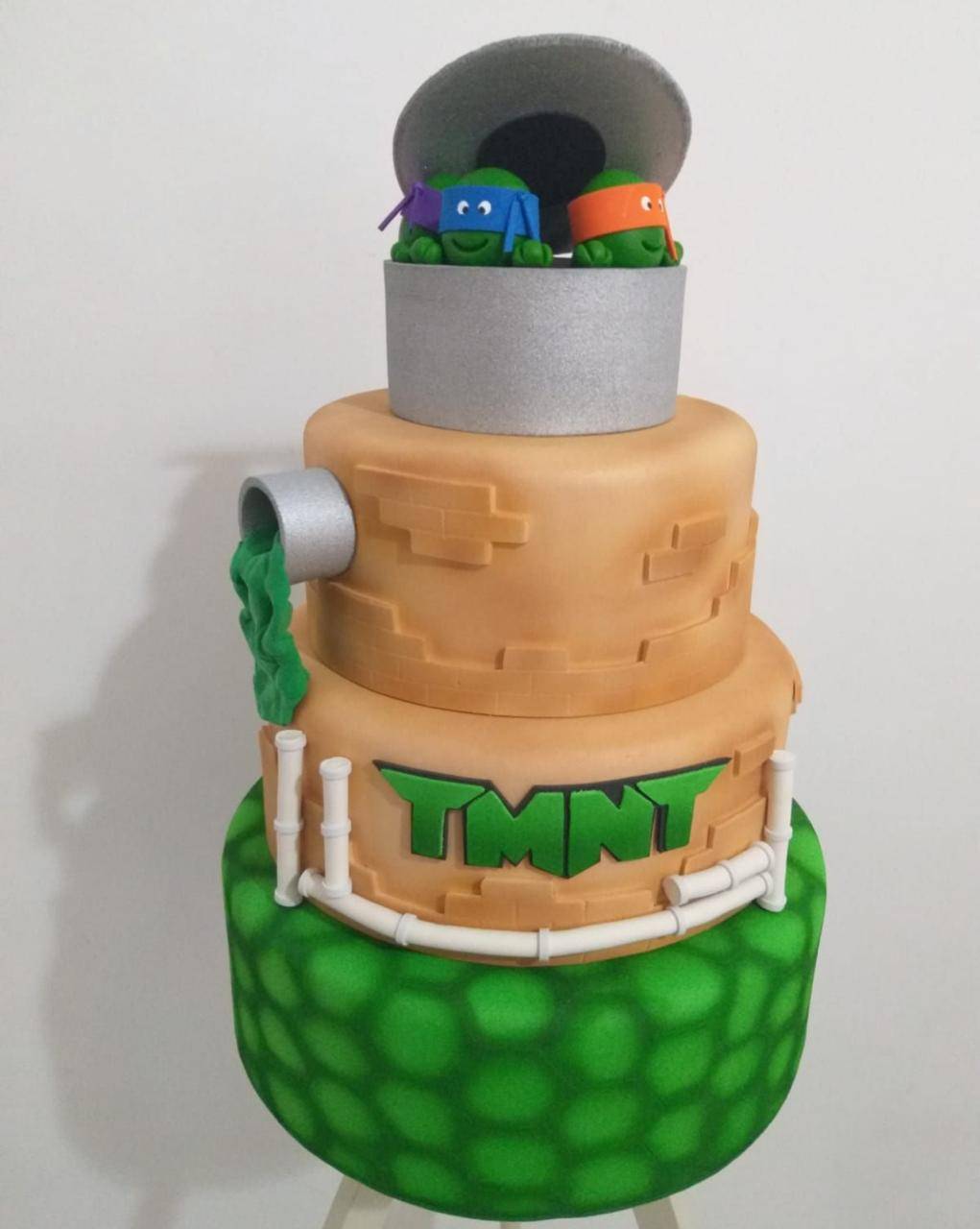 Bolo Fake Tartarugas Ninjas  - 4 andares
