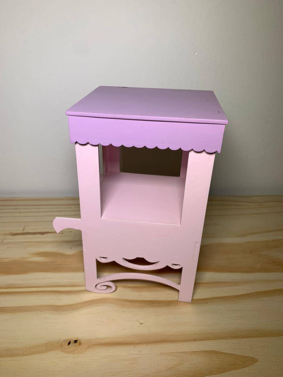 Carrinho Pipoqueira Rosa MDF