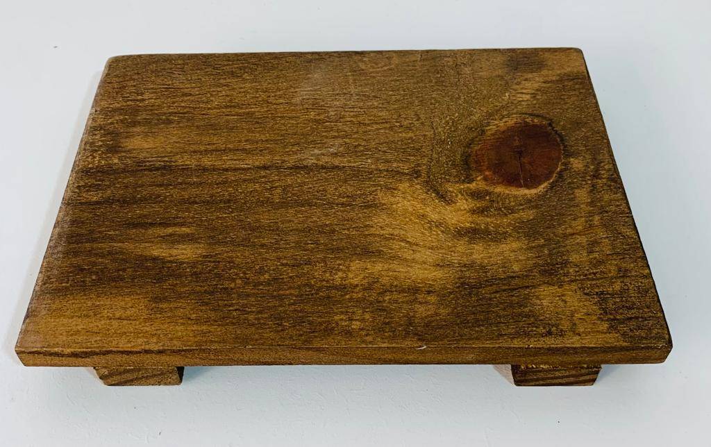 Mini Bandeja Rasa MDF Rustico