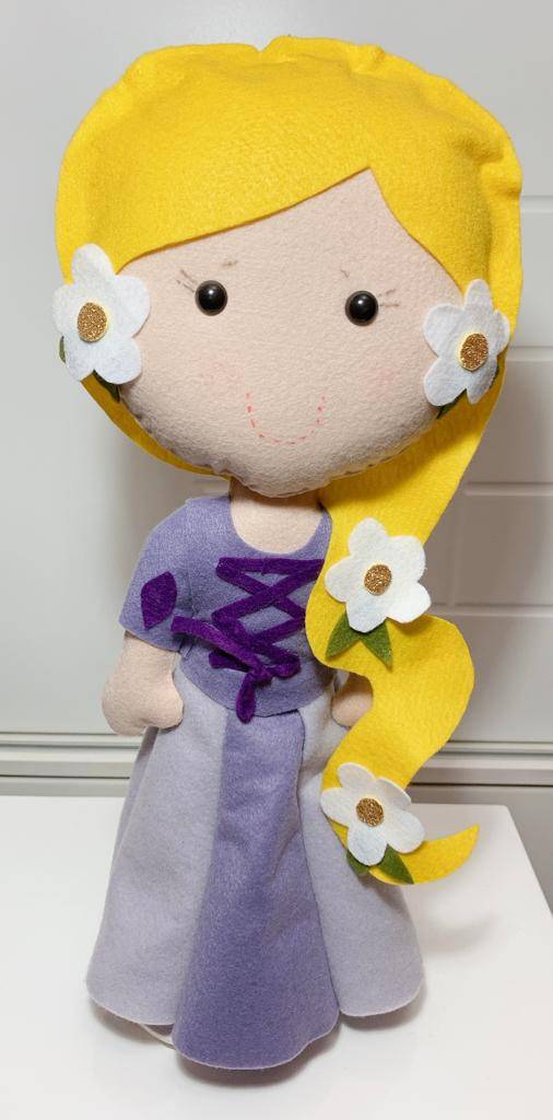 Boneca Rapunzel  Feltro