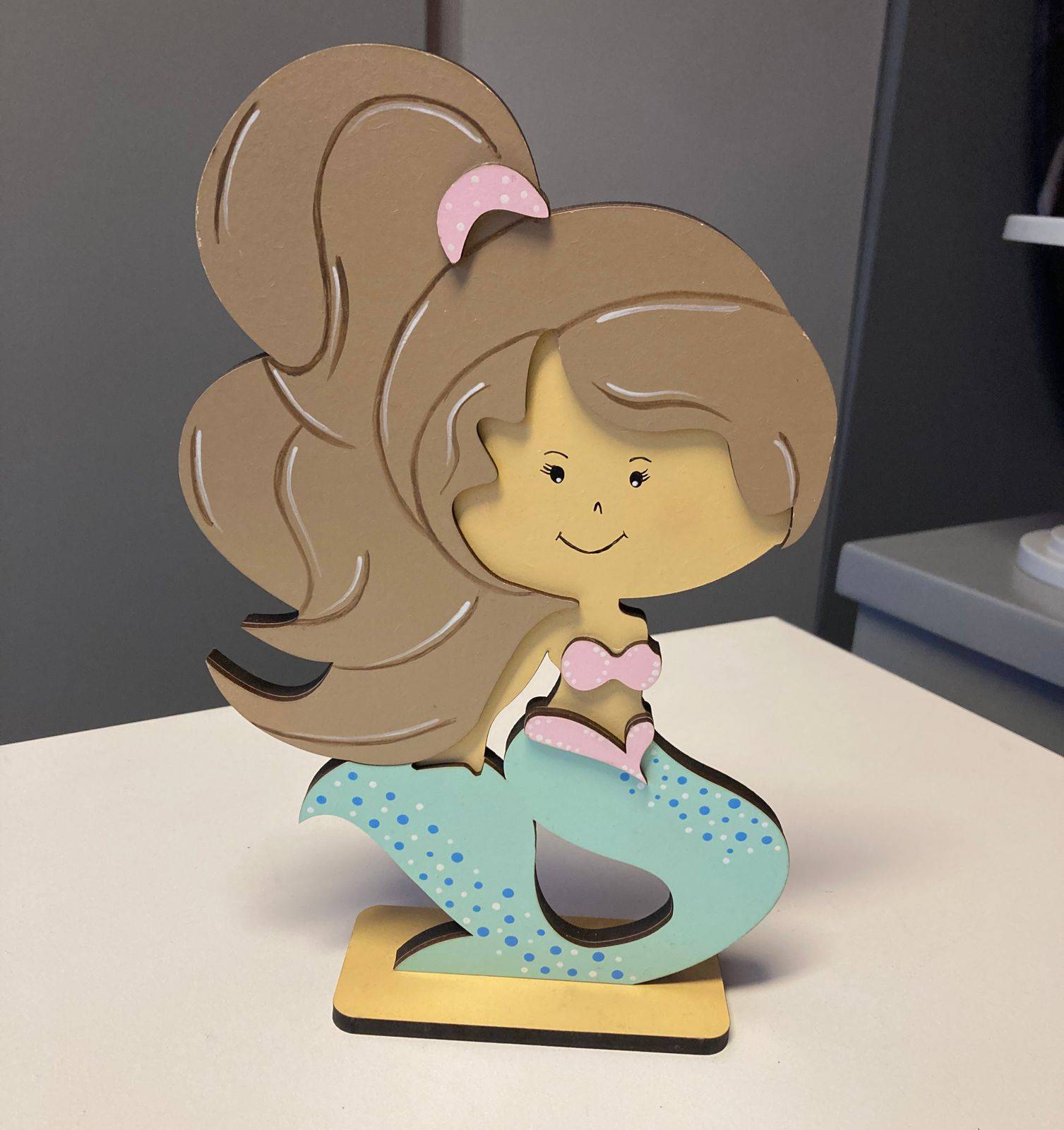 Display Sereia Cabelo Claro MDF