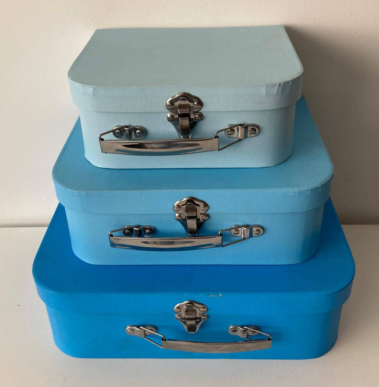 Kit Maleta Azul Celeste Degradê