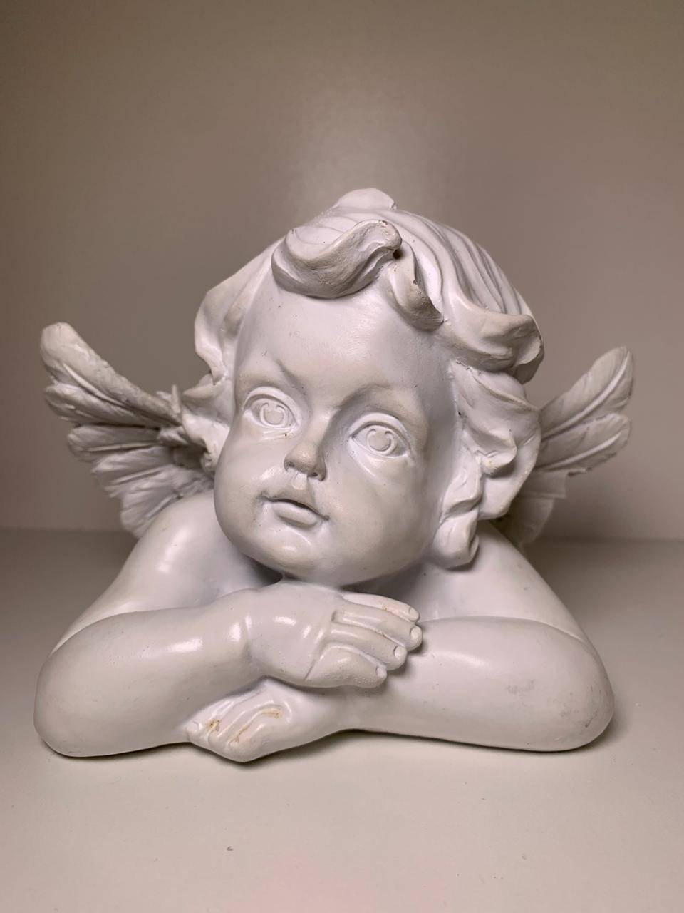 Anjo Asas Pensante Porcelana