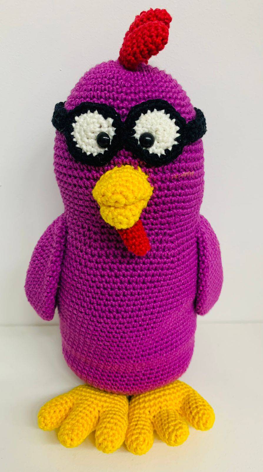 Personagem Galinha Roxa Amigurumi