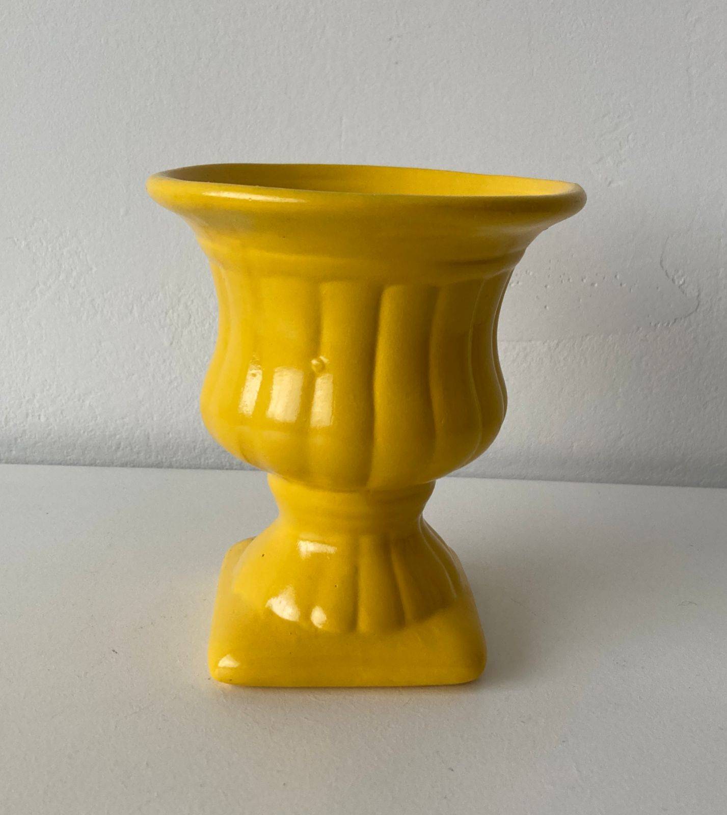 Mini Vaso Porcelana Amarelo