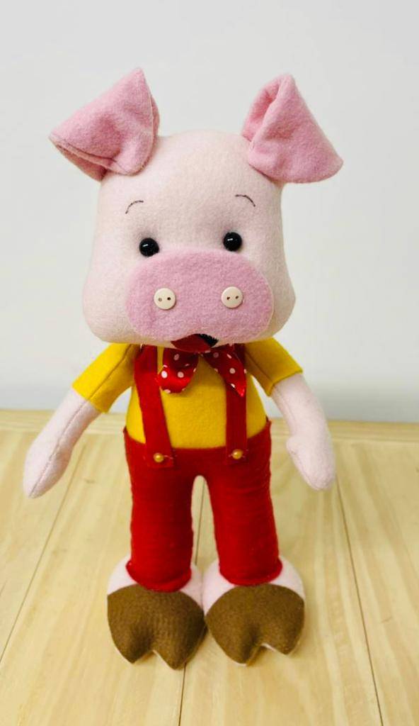 Boneco Três Porquinhos Prático