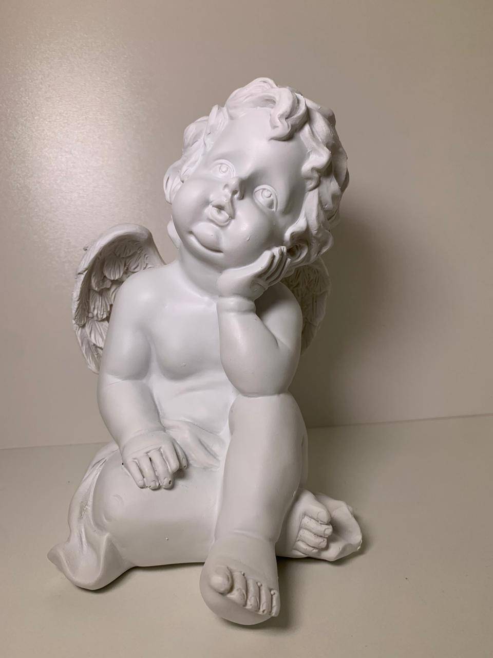 Anjo Sentado Porcelana