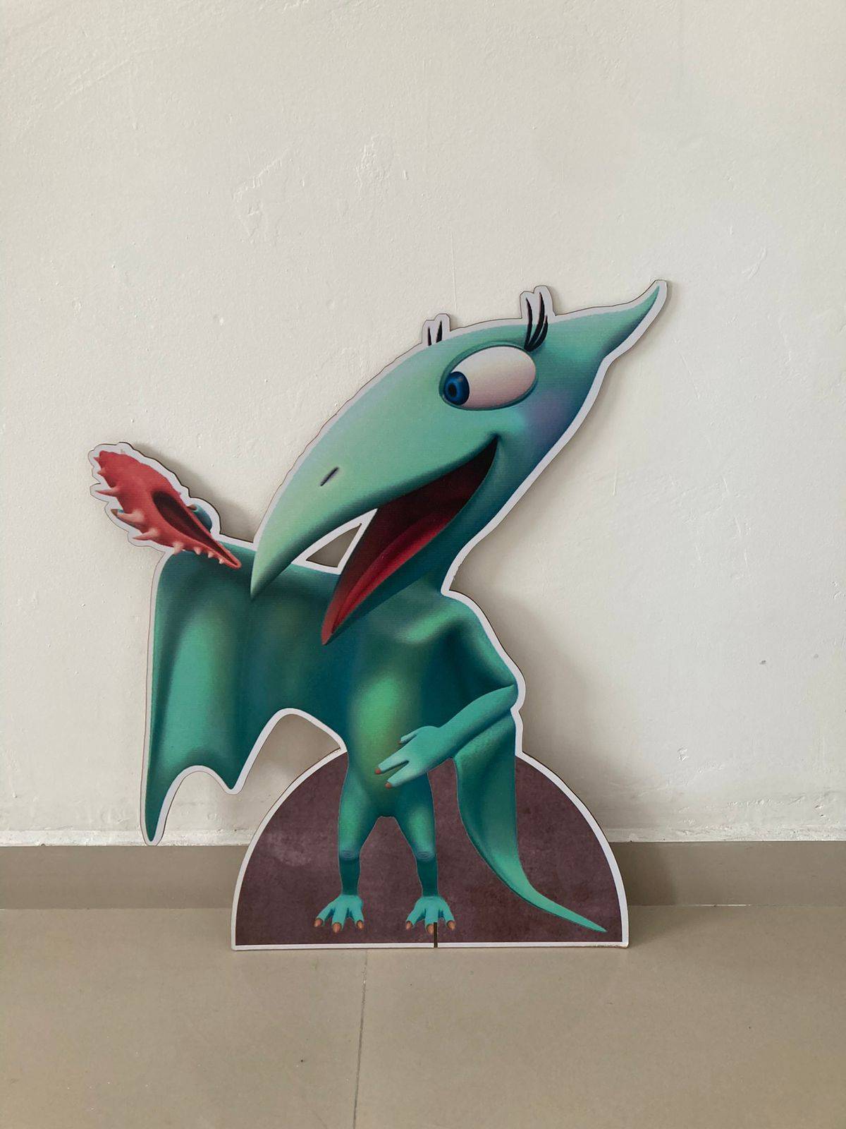 Display Dinossauro Azul MDF Chão