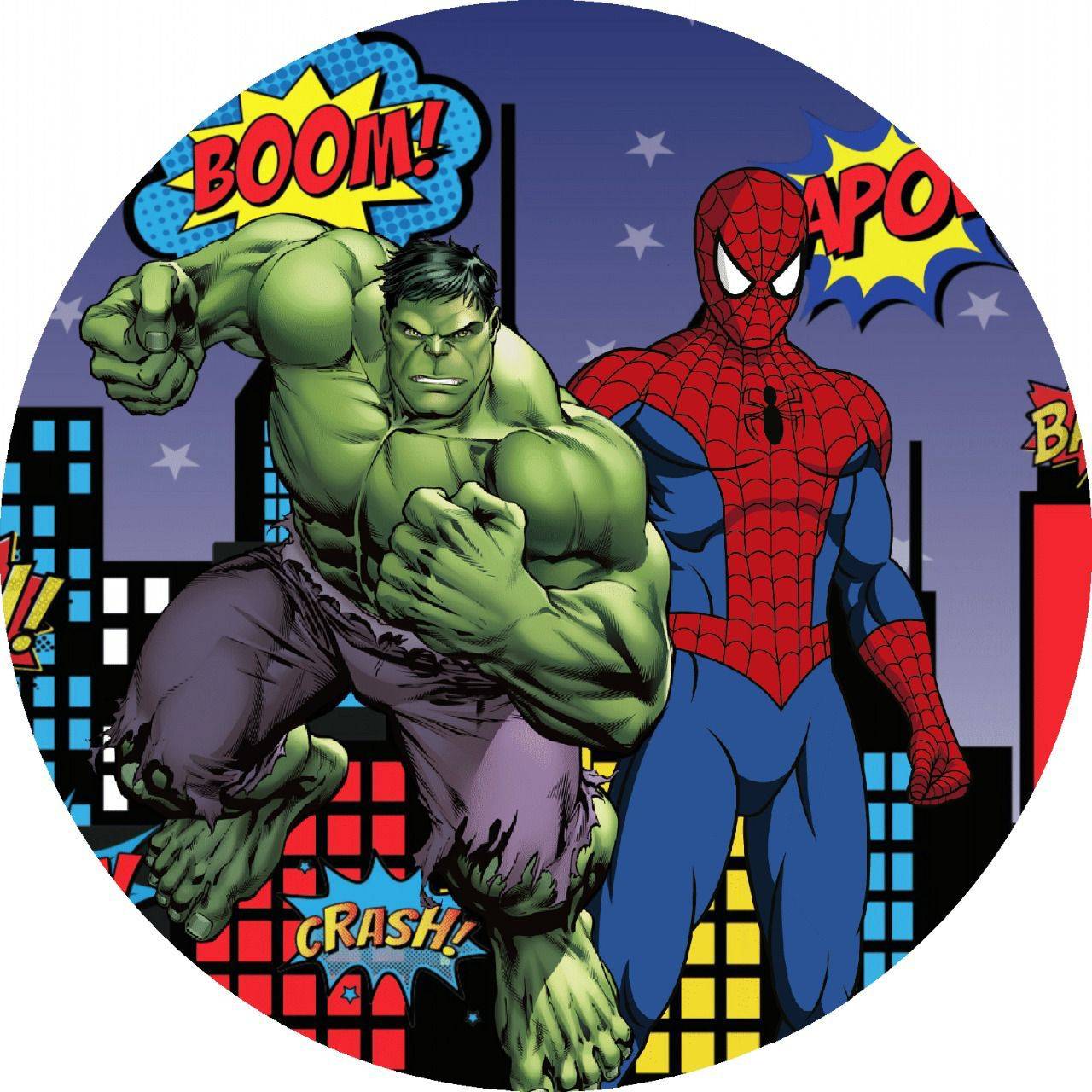 Painel Hulk e Homem Aranha