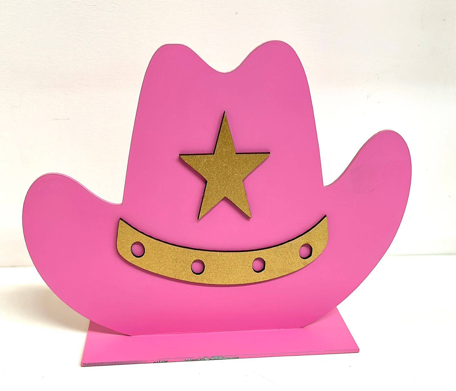 Chapéu boiadeira rosa MDF