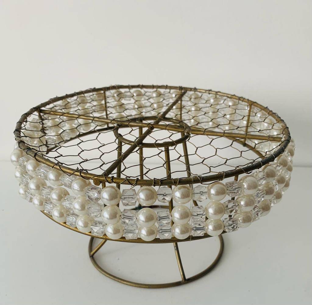 Boleira Redonda P Aramada com Perolas