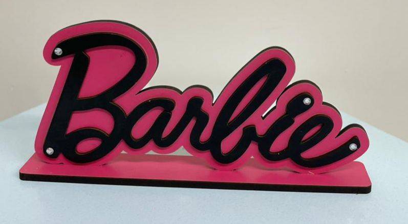 Display Barbie Escrita MDF