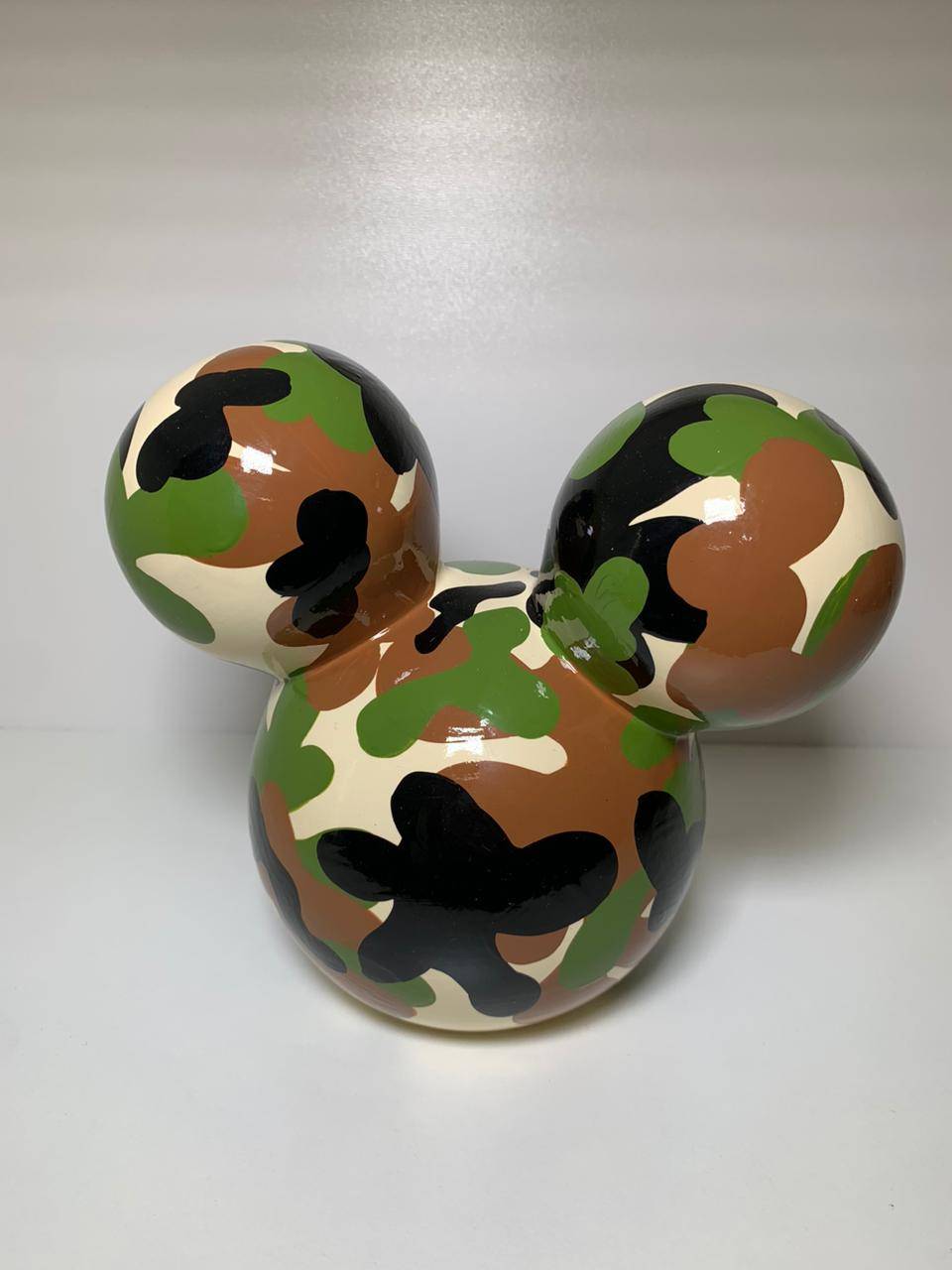 Cabeça Mickey Camuflado Resina