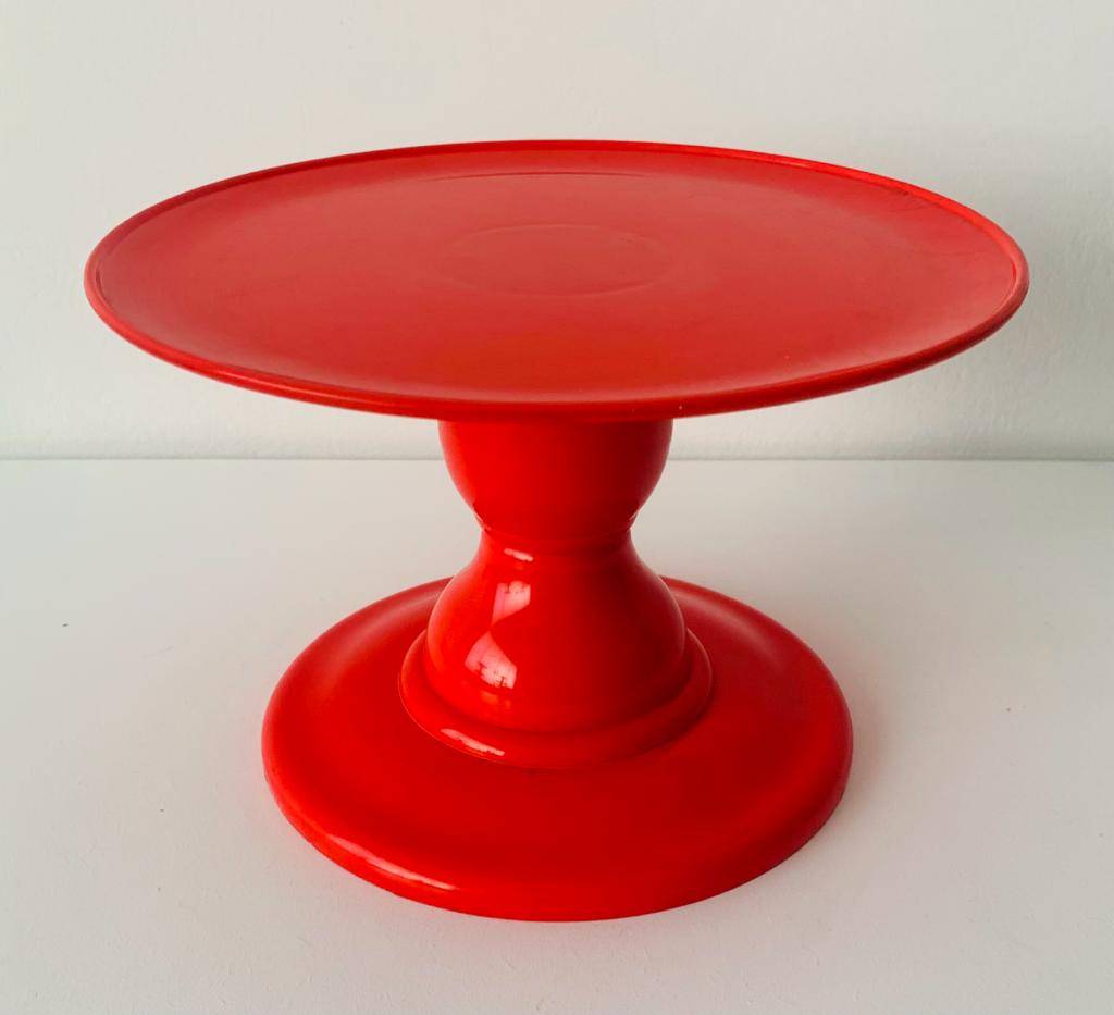 Boleira Pé Torneado ABS SB Vermelha P