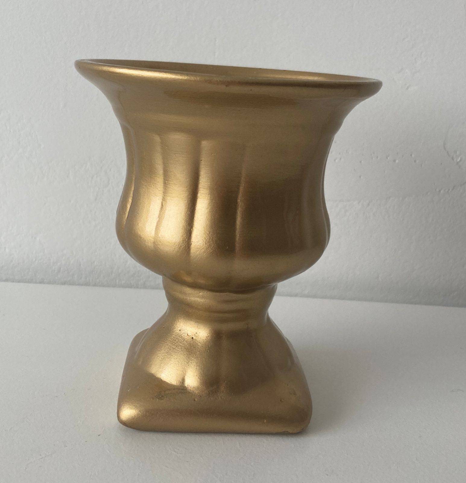 Mini Vaso Porcelana Dourado