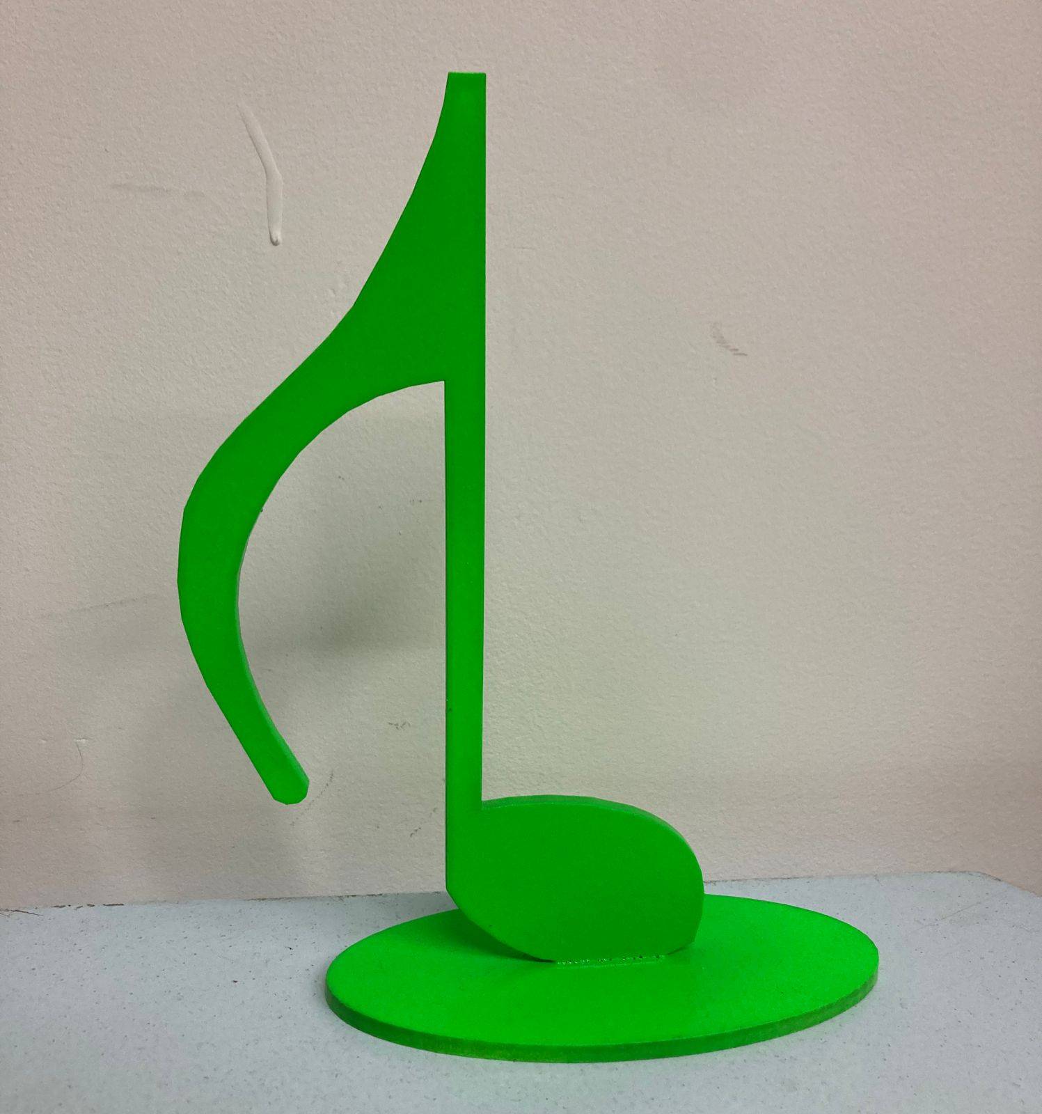 Nota Musical Verde Escuro MDF