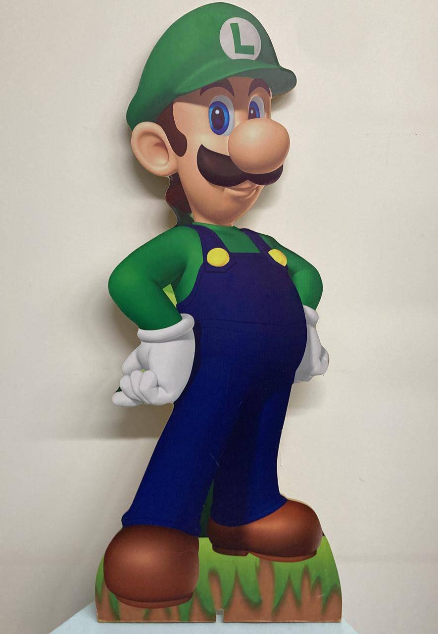 Display Luigi Super Mario Chão MDF