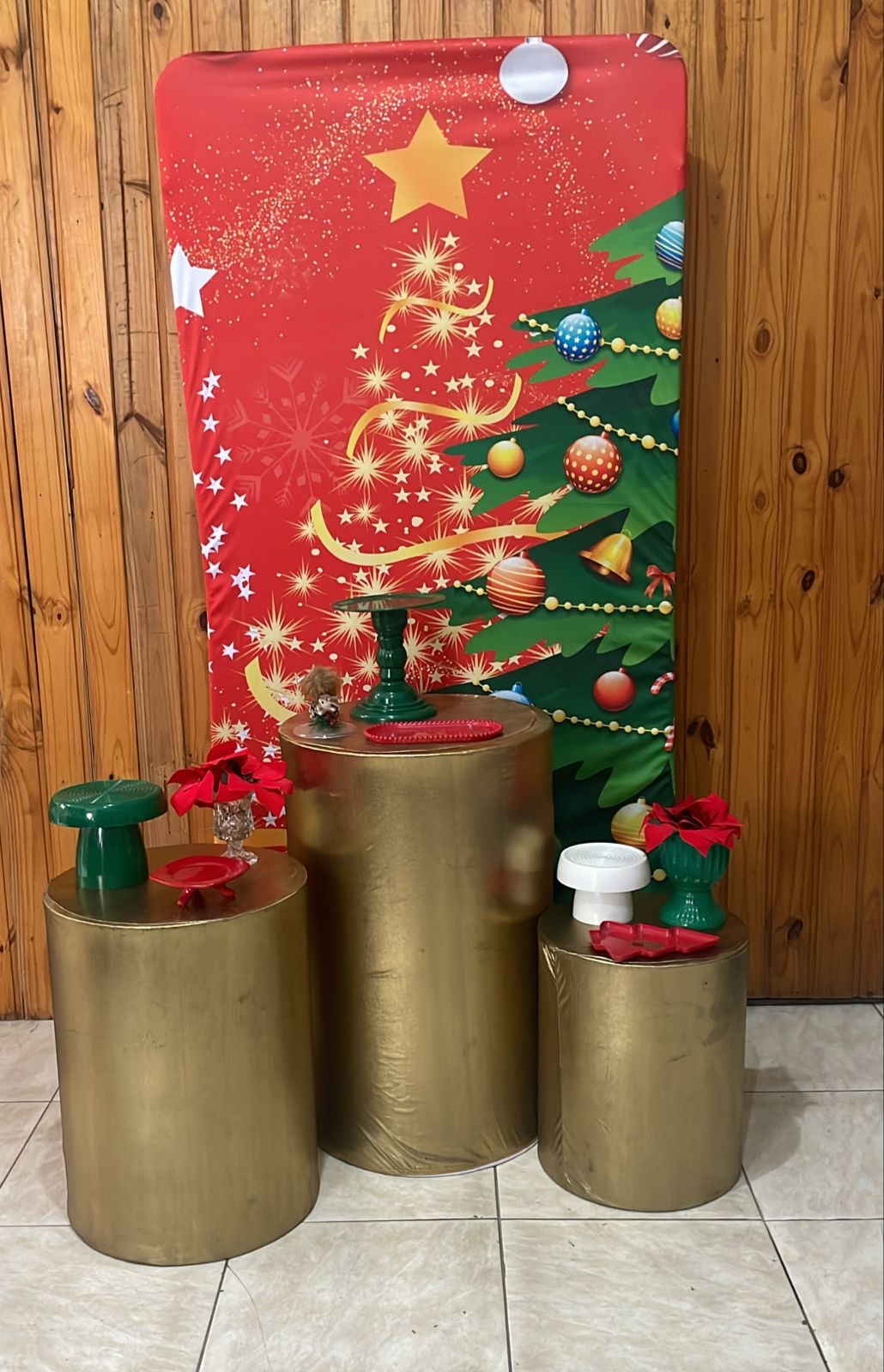 KIT  NATAL VERMELHO E DOURADO