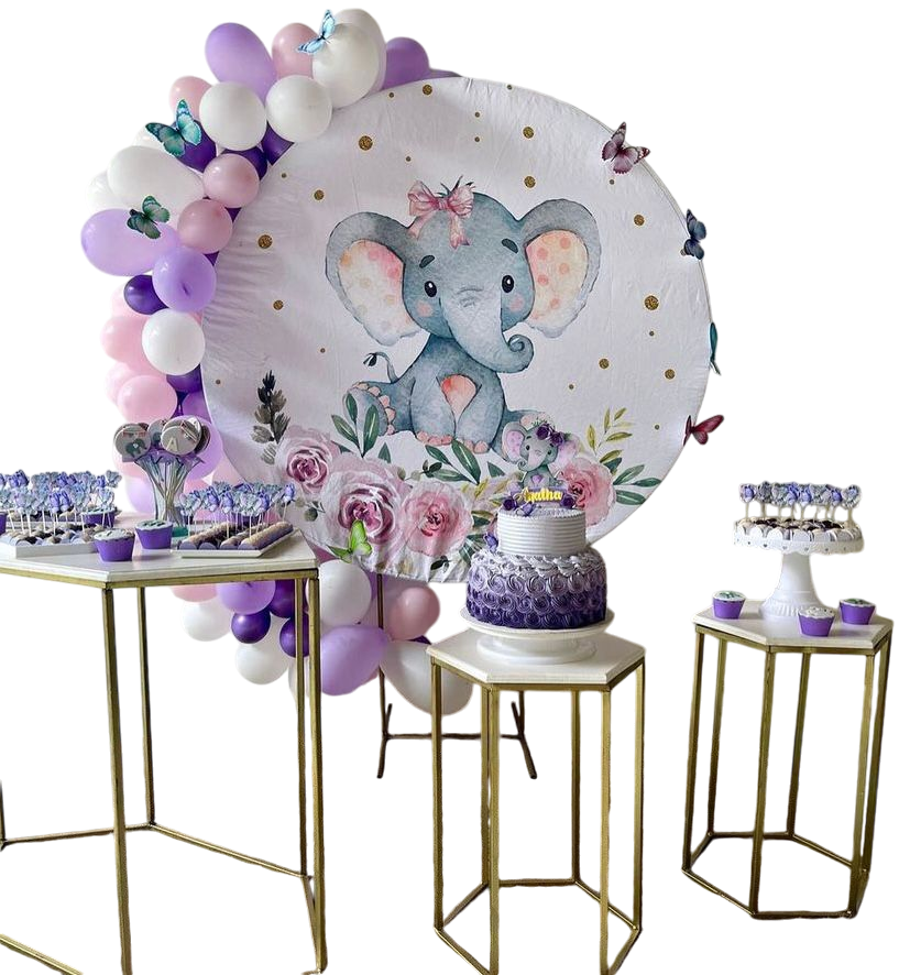 Kit completo elefante rosa 