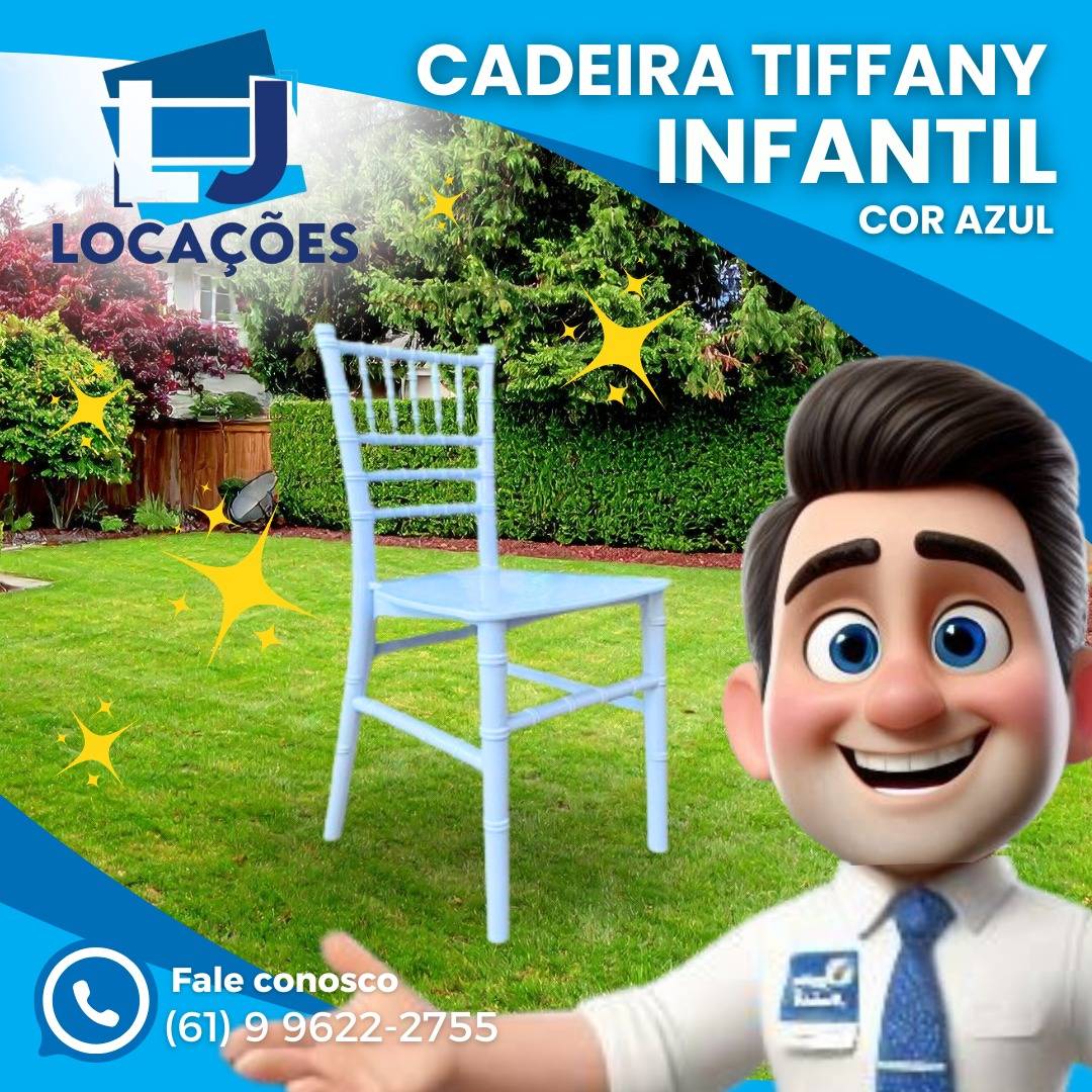 Cadeira Tiffany  Infantil Cor Azul