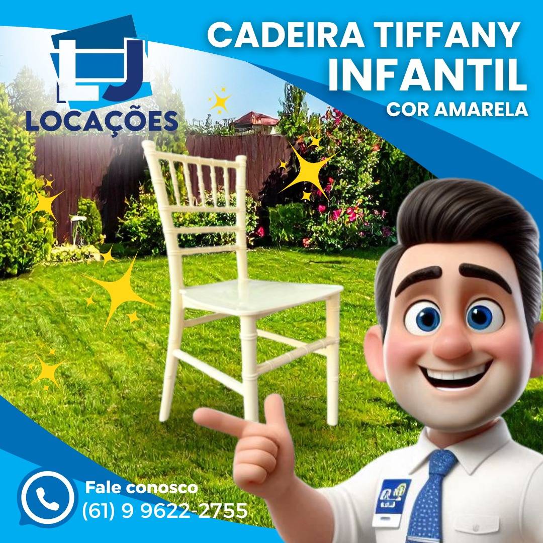 Cadeira Tiffany Infantil Cor Amarela