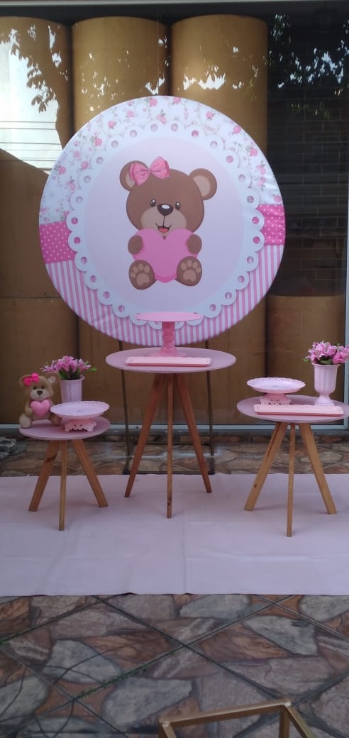 CHÁ DE BEBÊ URSINHA ROSA SIMPLES