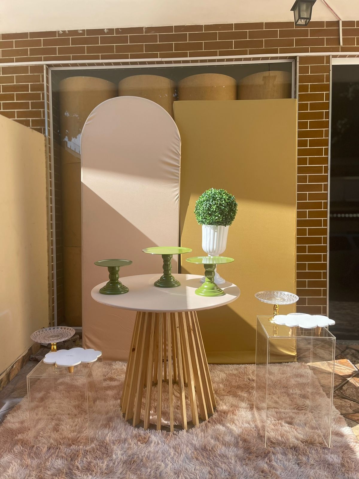 Rústico bege e mostarda