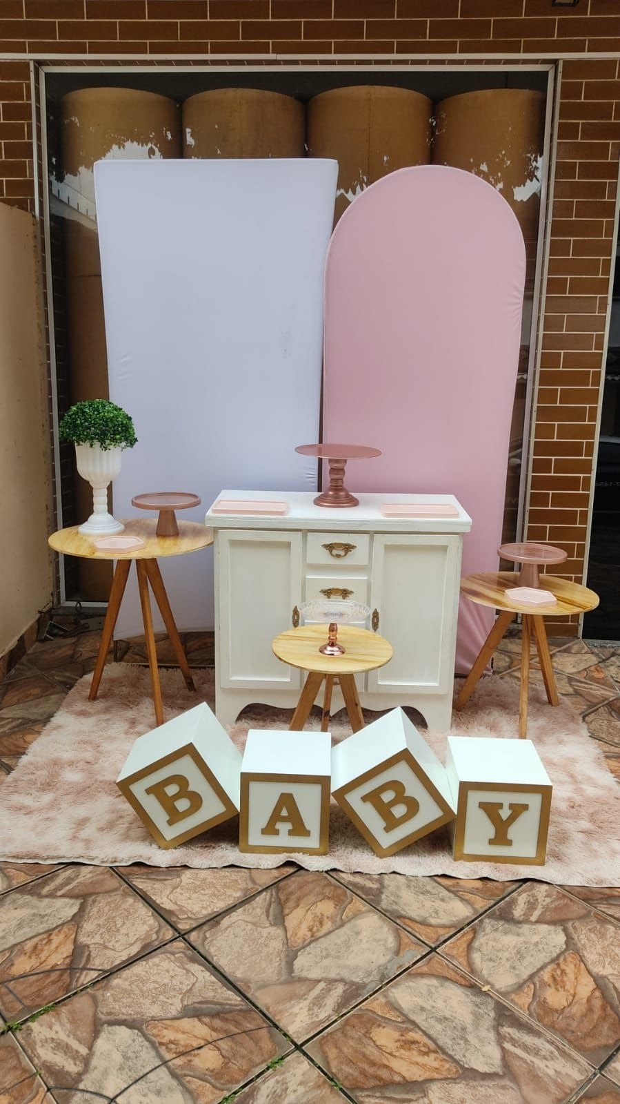 cha de bebe com palitos