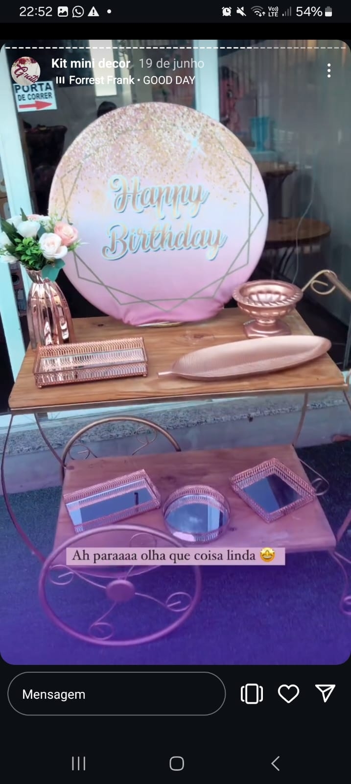 Happy birthay no carrinho