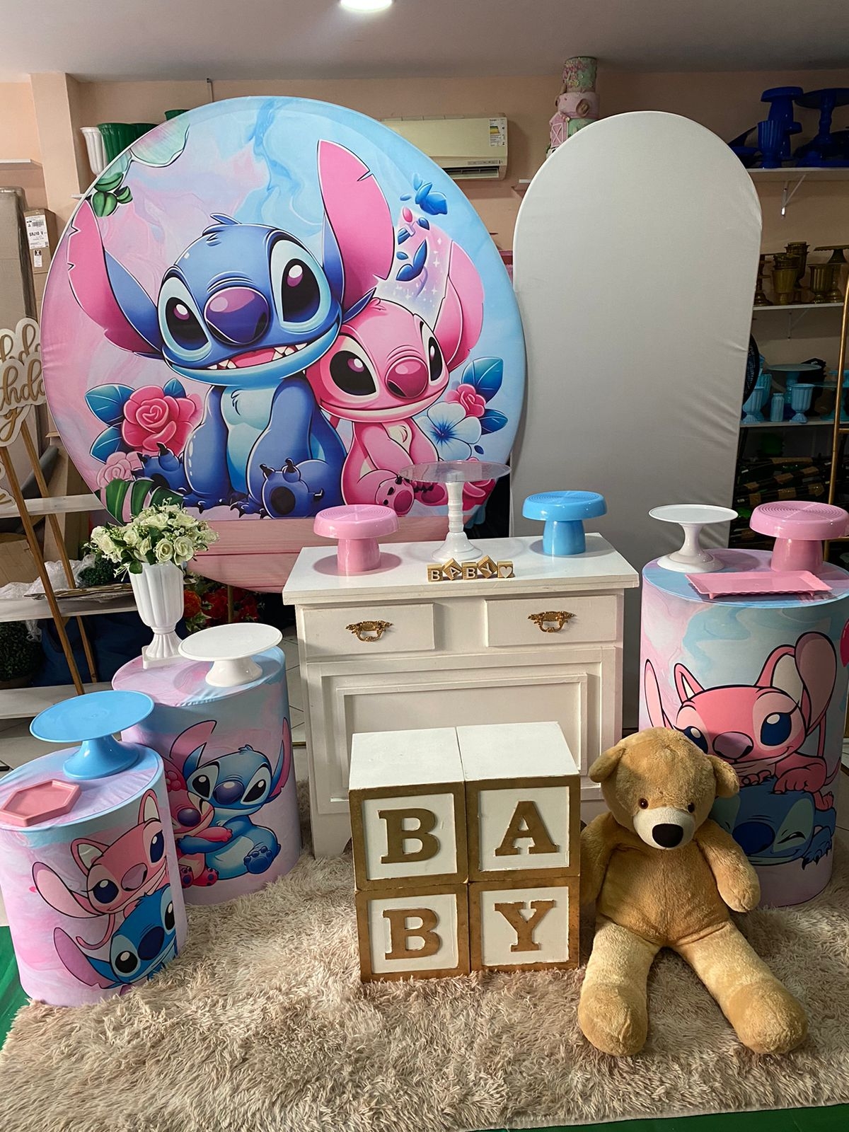 Stitch e namorada cha de BB