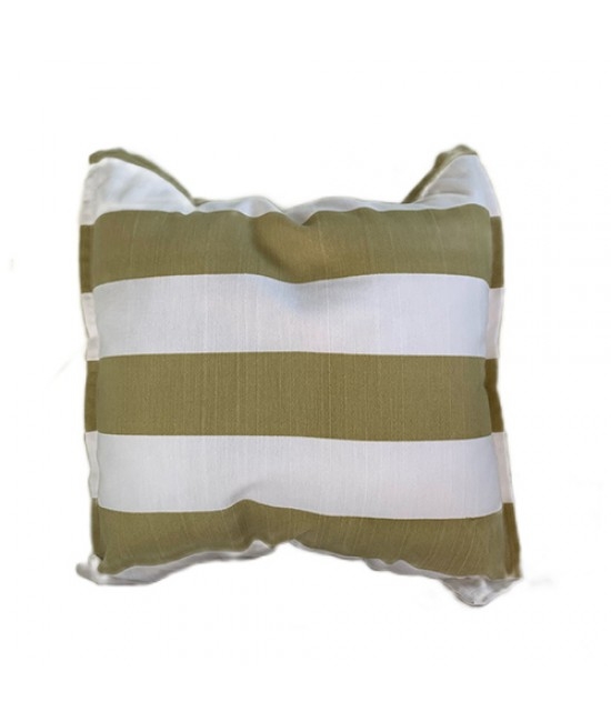Almofada Aquablock Listra Verde e Branco (recheio + capa)