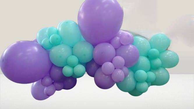 Guirlanda de balão descontruído (cores diversas, sem metalizado)