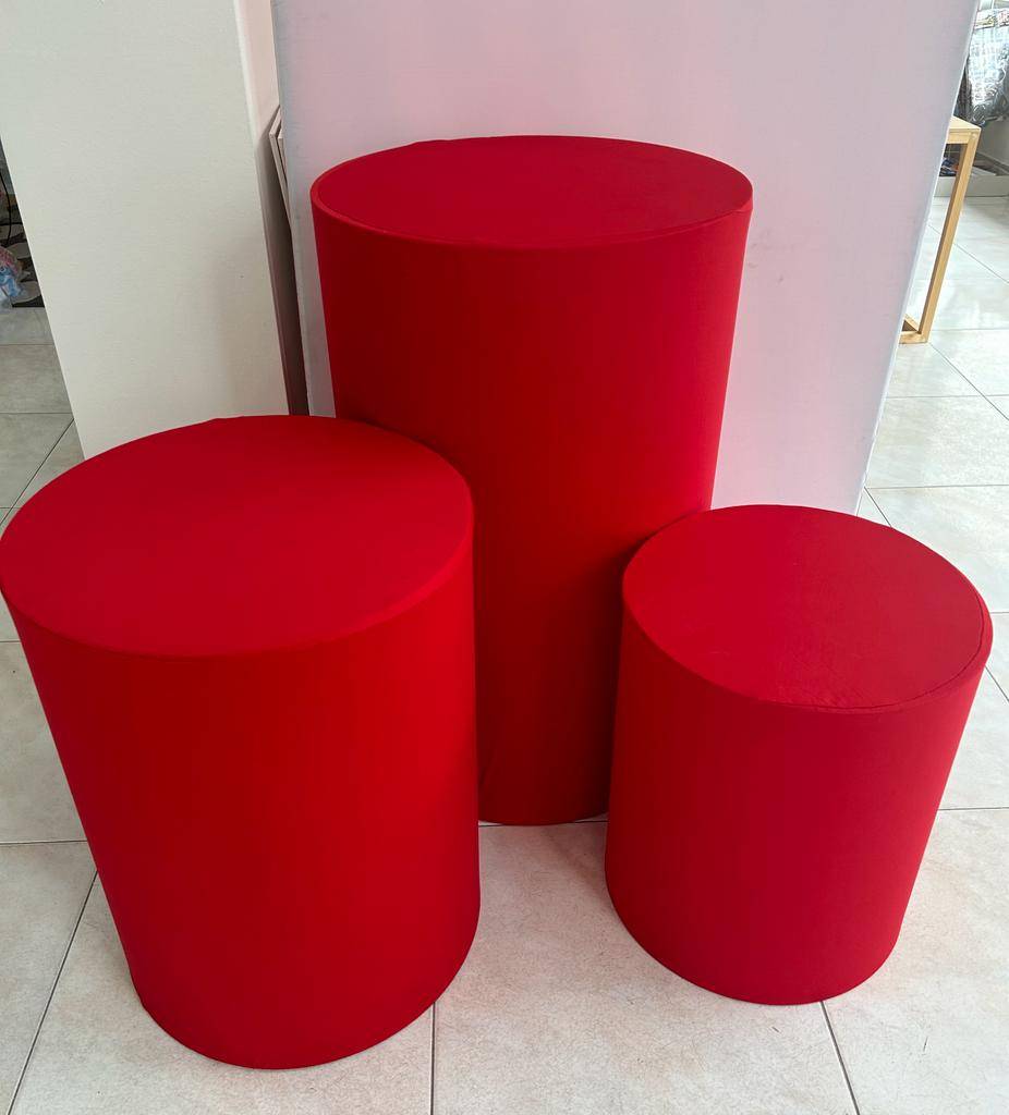 Capa Cilindro Vermelho Liso  M