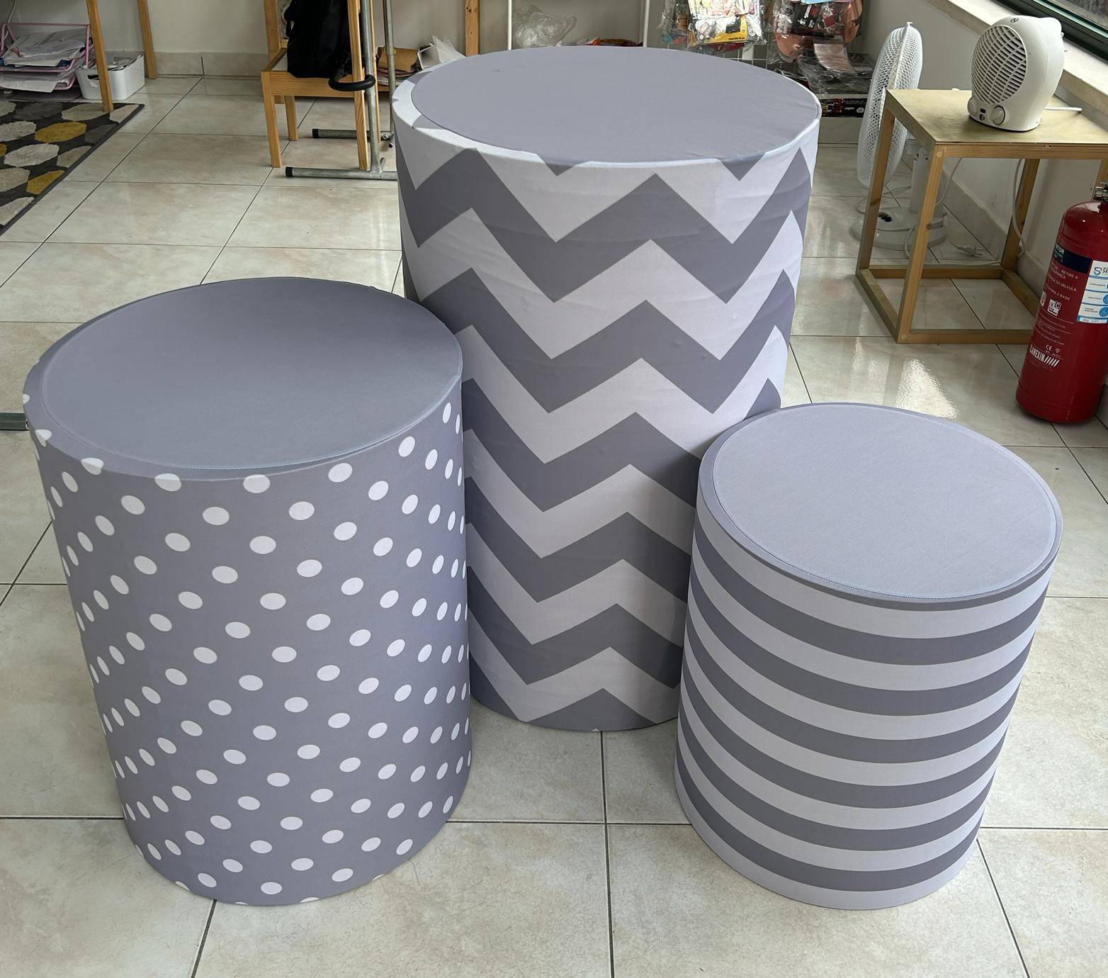 Capa Cilindro Cinza Chevron G