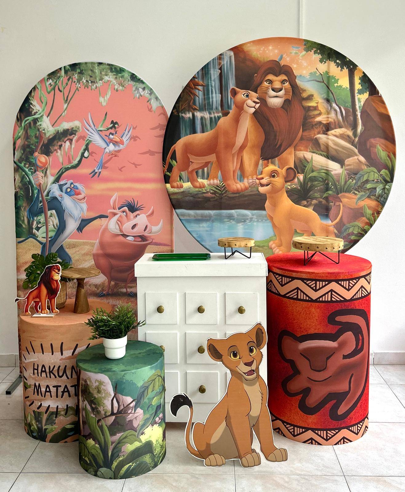 Painel Redondo Rei Leão Familia