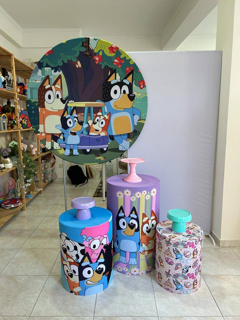 Painel Redondo Bluey Cores