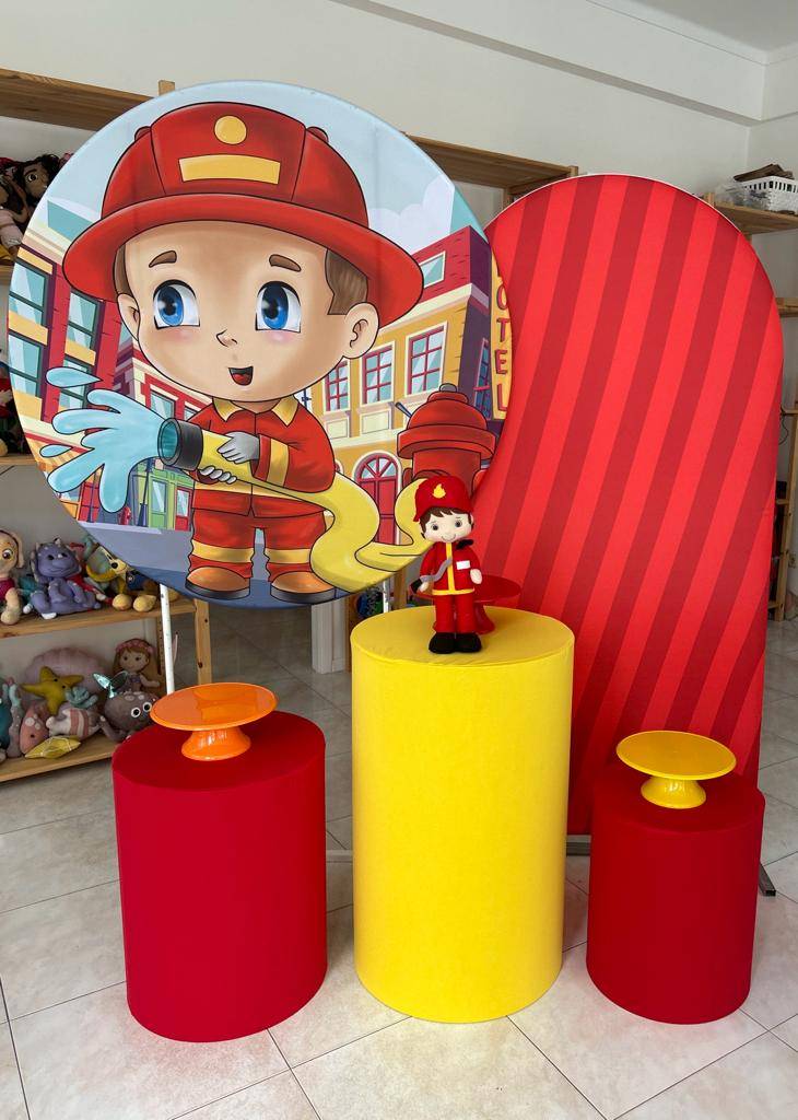 Painel Romano Vermelho Listra Diagonal