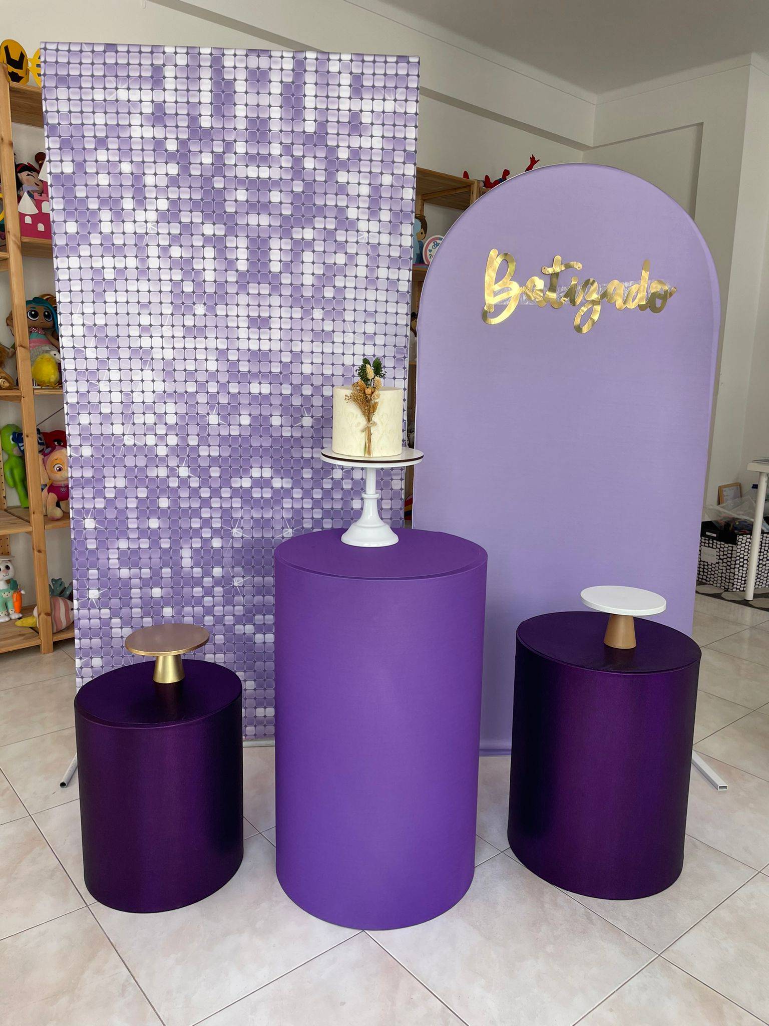 Painel Romano Lilás Liso