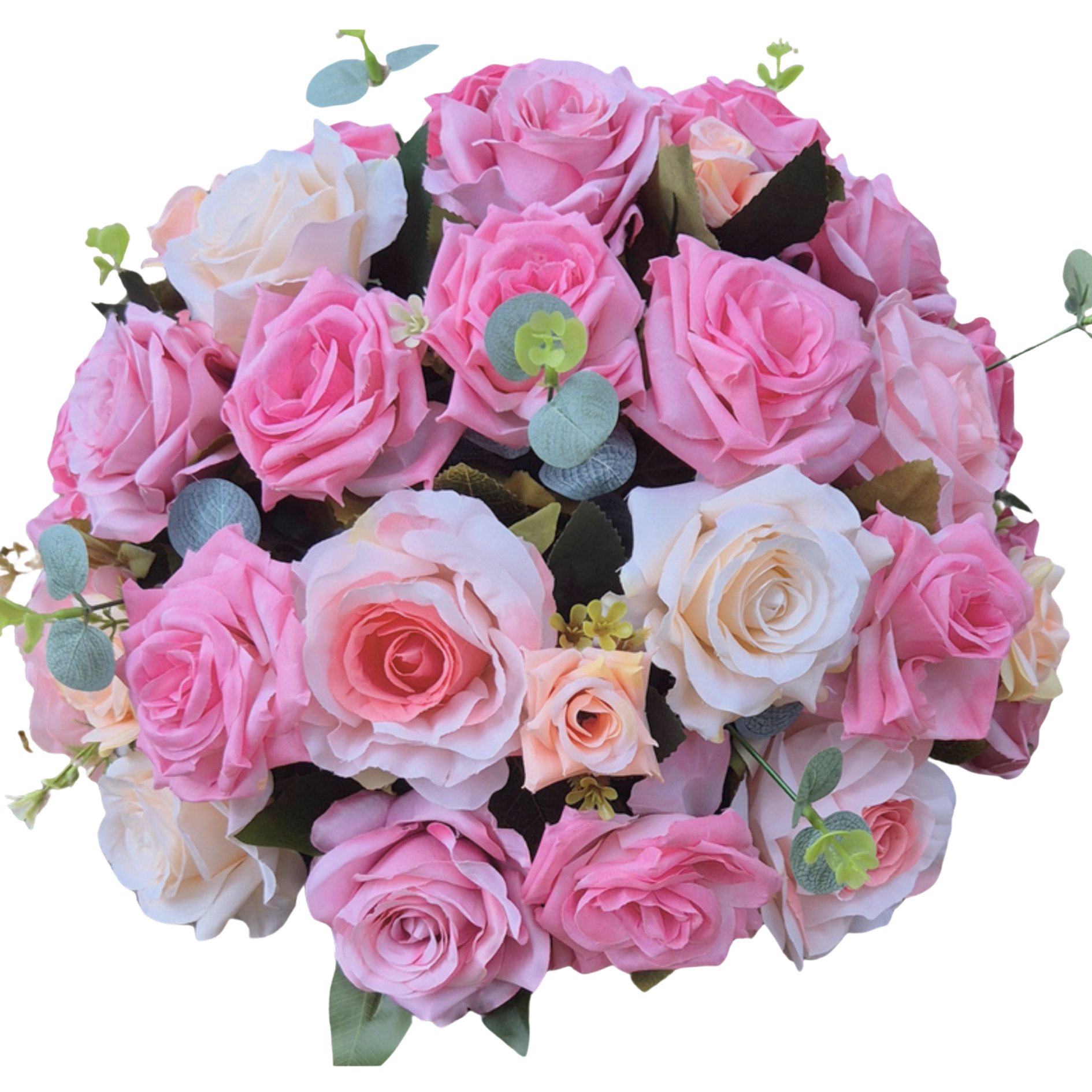 Arranjo Rosa e Rosê mesclado Médio