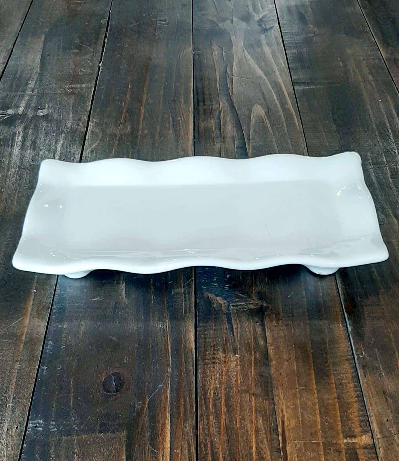 Rocamboleira Babado Retangular Branco