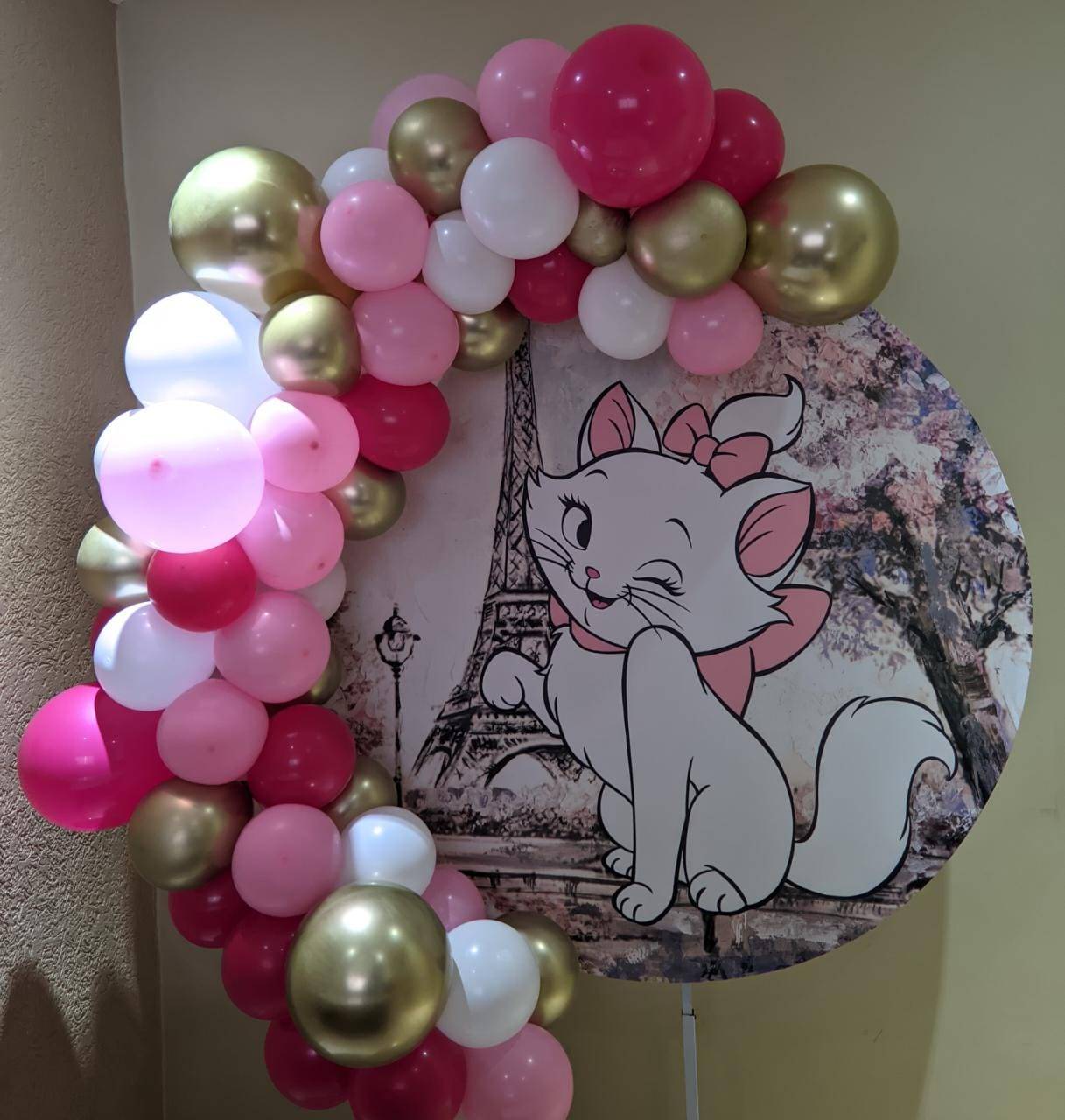 Arco de Balões Simples Lisos e Metaizados Painel Redondo