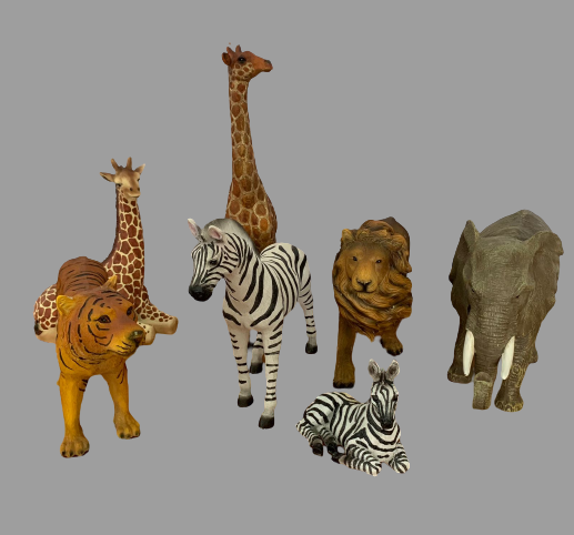 Kit personaagens safari de resina