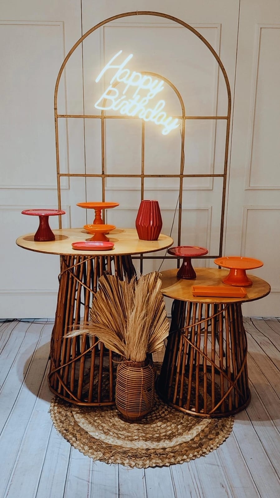 kit rattan com palha I