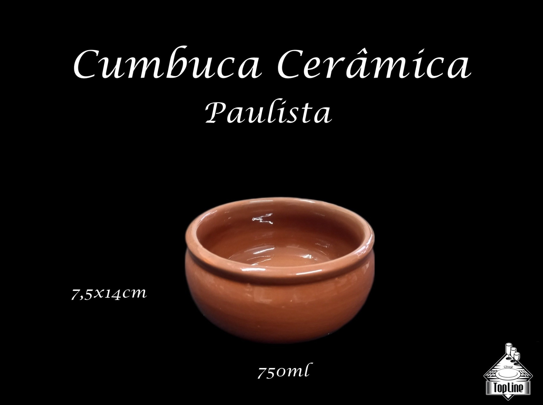 Cumbuca CERÂMICA Paulista - 7,5x14cm - 750ml