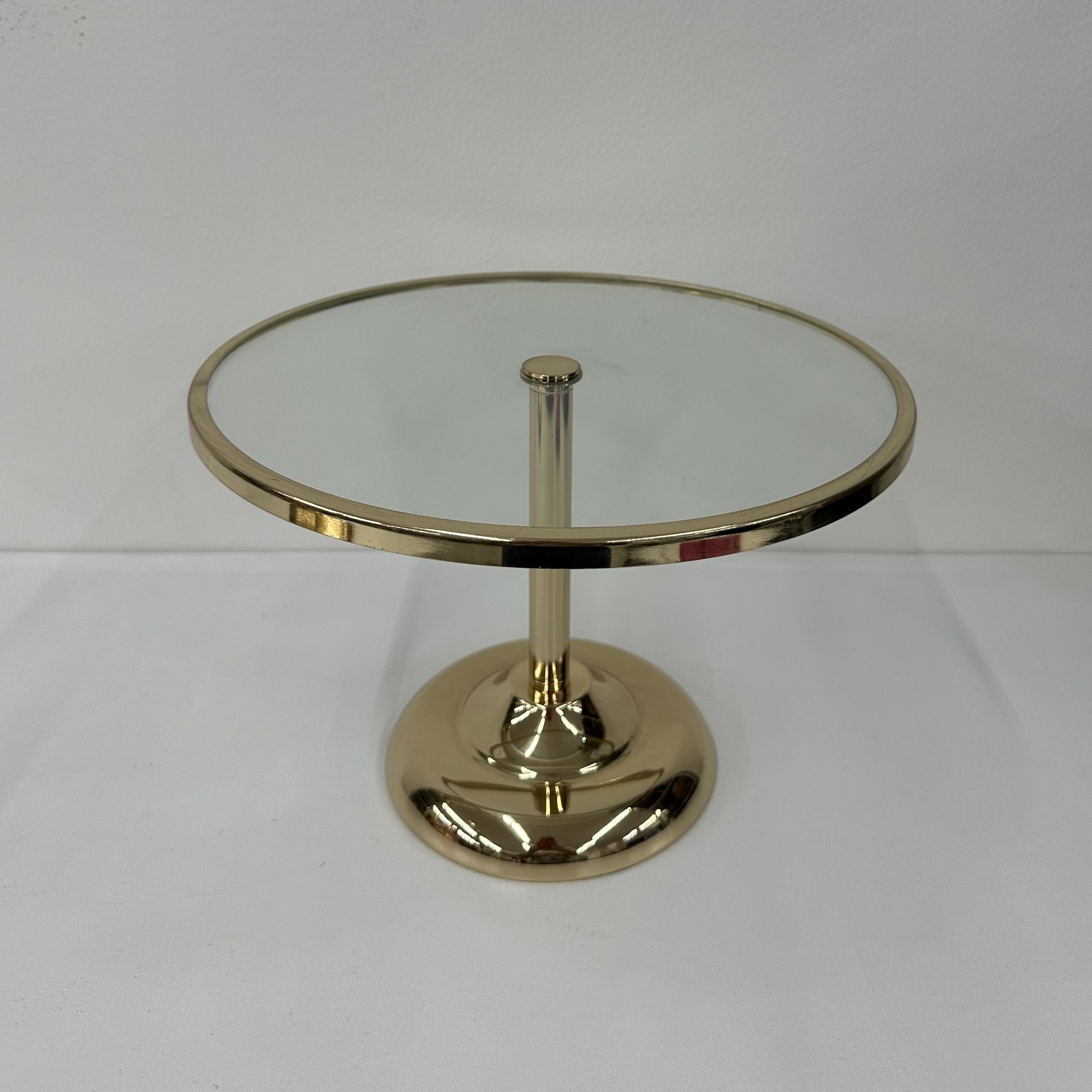 Boleira Vidro Dourado Luxo P